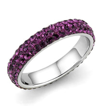 Load image into Gallery viewer, Womens Ring Anillo Para Mujer y Ninos Unisex Kids 316L Stainless Steel Ring with Top Grade Crystal in Amethyst - Jewelry Store by Erik Rayo
