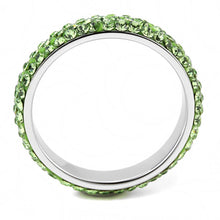Load image into Gallery viewer, Womens Ring Anillo Para Mujer y Ninos Unisex Kids 316L Stainless Steel Ring with Top Grade Crystal in Peridot - Jewelry Store by Erik Rayo
