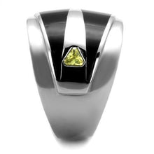 Load image into Gallery viewer, Womens Ring Anillo Para Mujer Stainless Steel Ring with AAA Grade CZ in Topaz - Jewelry Store by Erik Rayo
