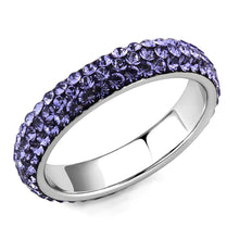 Load image into Gallery viewer, Womens Ring Anillo Para Mujer Stainless Steel Ring with Top Grade Crystal in Tanzanite - Jewelry Store by Erik Rayo
