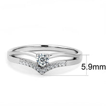 Load image into Gallery viewer, Womens Ring Beautiful Stainless Steel with AAA Grade CZ in Clear - ErikRayo.com
