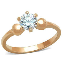 Load image into Gallery viewer, Womens Ring Brown Stainless Steel Ring with AAA Grade CZ in Clear - ErikRayo.com
