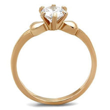 Load image into Gallery viewer, Womens Ring Brown Stainless Steel Ring with AAA Grade CZ in Clear - ErikRayo.com
