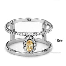 Load image into Gallery viewer, Womens Ring Champagne Color Stainless Steel Ring with AAA Grade CZ - Jewelry Store by Erik Rayo
