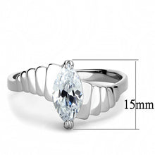 Load image into Gallery viewer, Womens Ring Clear Marquise Stainless Steel Ring with AAA Grade CZ in Clear - Jewelry Store by Erik Rayo

