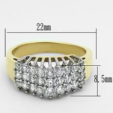 Load image into Gallery viewer, Womens Ring Damond Mountain Stainless Steel Ring with AAA Grade CZ in Clear - Jewelry Store by Erik Rayo
