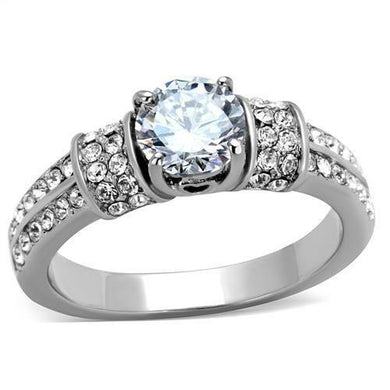 Womens Ring Engagement Ring Band Round Cut 1.75 Ct CZ Stainless Steel - ErikRayo.com