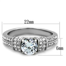 Load image into Gallery viewer, Womens Ring Engagement Ring Band Round Cut 1.75 Ct CZ Stainless Steel - Jewelry Store by Erik Rayo
