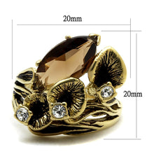 Load image into Gallery viewer, Womens Ring Flowers Brown Marquise Stainless Steel Ring - Jewelry Store by Erik Rayo
