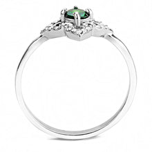 Load image into Gallery viewer, Womens Ring Green Emerald Stainless Steel Ring with AAA Grade CZ - Jewelry Store by Erik Rayo
