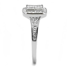 Load image into Gallery viewer, Womens Ring Half to Diamond CZ Stainless Steel Ring with AAA Grade - ErikRayo.com
