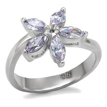 Load image into Gallery viewer, Womens Ring Light Amethyst Stainless Steel Ring with AAA Grade CZ - Jewelry Store by Erik Rayo
