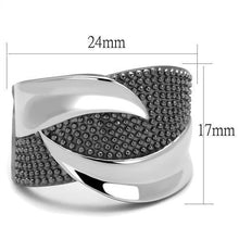 Load image into Gallery viewer, Womens Ring Light Black Silver Anillo Para Mujer y Ninos Kids 316L Stainless Steel Ring with No Stone - Jewelry Store by Erik Rayo
