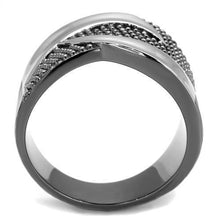Load image into Gallery viewer, Womens Ring Light Black Silver Anillo Para Mujer y Ninos Kids Stainless Steel Ring with No Stone - Jewelry Store by Erik Rayo
