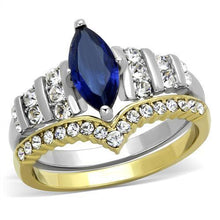 Load image into Gallery viewer, Womens Ring Marquise Stainless Steel Ring with Synthetic Synthetic Glass in Montana - ErikRayo.com
