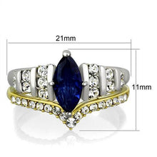 Load image into Gallery viewer, Womens Ring Marquise Stainless Steel Ring with Synthetic Synthetic Glass in Montana - ErikRayo.com
