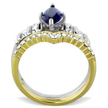 Load image into Gallery viewer, Womens Ring Marquise Stainless Steel Ring with Synthetic Synthetic Glass in Montana - Jewelry Store by Erik Rayo

