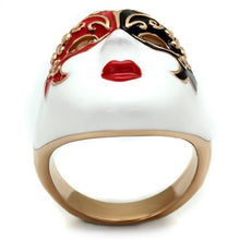 Load image into Gallery viewer, Womens Ring Mask Stainless Steel Ring with Epoxy in Multi Color - Jewelry Store by Erik Rayo
