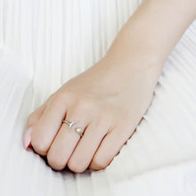 Load image into Gallery viewer, Womens Ring Moon North Star Champagne Color Stainless Steel Ring with AAA Grade CZ - ErikRayo.com
