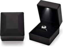 Load image into Gallery viewer, Womens Ring Princess Cut CZ Solitaire Stainless Steel Engagement Ring - ErikRayo.com
