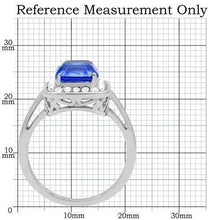 Load image into Gallery viewer, Womens Ring Sapphire Blue Stainless Steel Ring with Top Grade Crystal - Jewelry Store by Erik Rayo
