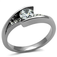 Load image into Gallery viewer, Womens Ring Stainless Steel Ring with AAA Grade CZ in Clear - ErikRayo.com
