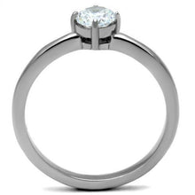 Load image into Gallery viewer, Womens Ring Stainless Steel Ring with AAA Grade CZ in Clear - Jewelry Store by Erik Rayo
