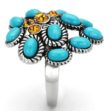 Load image into Gallery viewer, Womens Ring Synthetic Turquoises Stones Stainless Steel - Jewelry Store by Erik Rayo
