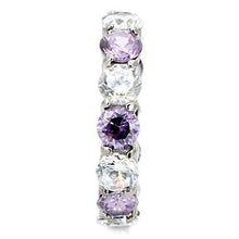Load image into Gallery viewer, Womens Rings High polished (no plating) 316L Stainless Steel Ring with AAA Grade CZ in Amethyst TK109 - Jewelry Store by Erik Rayo
