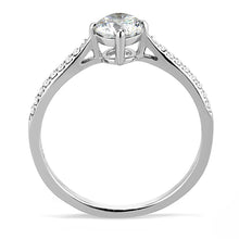 Load image into Gallery viewer, Womens Rings High polished (no plating) 316L Stainless Steel Ring with AAA Grade CZ in Clear DA018 - Jewelry Store by Erik Rayo
