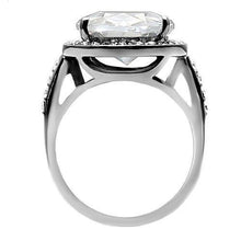 Load image into Gallery viewer, Womens Rings High polished (no plating) 316L Stainless Steel Ring with AAA Grade CZ in Clear TK010 - Jewelry Store by Erik Rayo

