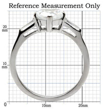Load image into Gallery viewer, Womens Rings High polished (no plating) 316L Stainless Steel Ring with AAA Grade CZ in Clear TK027 - Jewelry Store by Erik Rayo
