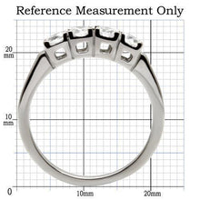 Load image into Gallery viewer, Womens Rings High polished (no plating) 316L Stainless Steel Ring with AAA Grade CZ in Clear TK047 - Jewelry Store by Erik Rayo
