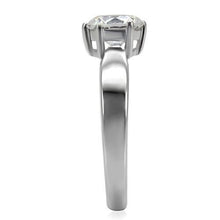Load image into Gallery viewer, Womens Rings High polished (no plating) 316L Stainless Steel Ring with AAA Grade CZ in Clear TK071 - Jewelry Store by Erik Rayo
