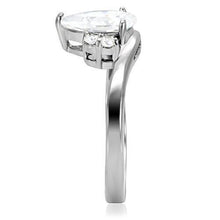 Load image into Gallery viewer, Womens Rings High polished (no plating) 316L Stainless Steel Ring with AAA Grade CZ in Clear TK102 - Jewelry Store by Erik Rayo
