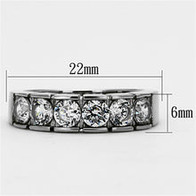 Load image into Gallery viewer, Womens Rings High polished (no plating) 316L Stainless Steel Ring with AAA Grade CZ in Clear TK1082 - Jewelry Store by Erik Rayo
