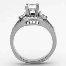 Load image into Gallery viewer, Womens Rings High polished (no plating) 316L Stainless Steel Ring with AAA Grade CZ in Clear TK1451 - Jewelry Store by Erik Rayo
