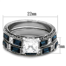 Load image into Gallery viewer, Womens Rings High polished (no plating) 316L Stainless Steel Ring with AAA Grade CZ in Clear TK1829 - Jewelry Store by Erik Rayo

