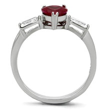 Load image into Gallery viewer, Womens Rings High polished (no plating) 316L Stainless Steel Ring with AAA Grade CZ in Ruby TK1221 - Jewelry Store by Erik Rayo

