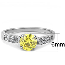 Load image into Gallery viewer, Womens Rings High polished (no plating) 316L Stainless Steel Ring with AAA Grade CZ in Topaz DA021 - Jewelry Store by Erik Rayo
