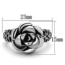 Load image into Gallery viewer, Womens Rings High polished (no plating) 316L Stainless Steel Ring with Epoxy in Jet TK1217 - Jewelry Store by Erik Rayo
