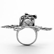 Load image into Gallery viewer, Womens Rings High polished (no plating) 316L Stainless Steel Ring with Epoxy in Jet TK1314 - Jewelry Store by Erik Rayo
