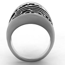 Load image into Gallery viewer, Womens Rings High polished (no plating) 316L Stainless Steel Ring with Epoxy in Jet TK1448 - Jewelry Store by Erik Rayo
