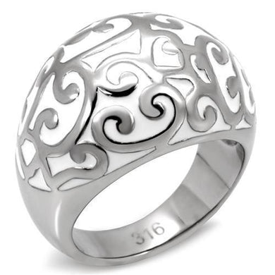 Womens Rings High polished (no plating) 316L Stainless Steel Ring with No Stone TK107 - Jewelry Store by Erik Rayo