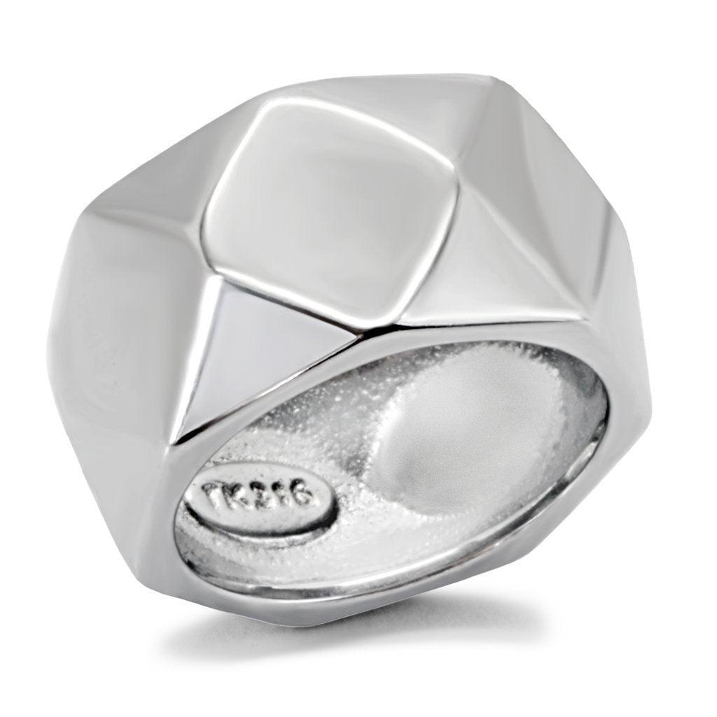 Womens Rings High polished (no plating) 316L Stainless Steel Ring with No Stone TK142 - Jewelry Store by Erik Rayo