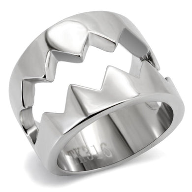 Womens Rings High polished (no plating) 316L Stainless Steel Ring with No Stone TK143 - Jewelry Store by Erik Rayo
