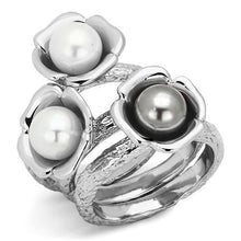 Load image into Gallery viewer, Womens Rings High polished (no plating) 316L Stainless Steel Ring with Synthetic Pearl in Multi Color TK1449 - Jewelry Store by Erik Rayo
