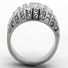 Load image into Gallery viewer, Womens Rings High polished (no plating) 316L Stainless Steel Ring with Top Grade Crystal in Clear TK1447 - Jewelry Store by Erik Rayo
