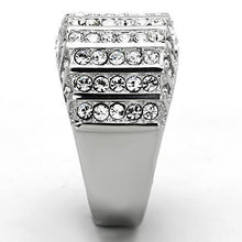 Load image into Gallery viewer, Womens Rings High polished (no plating) 316L Stainless Steel Ring with Top Grade Crystal in Clear TK1447 - Jewelry Store by Erik Rayo
