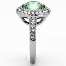 Load image into Gallery viewer, Womens Rings High polished (no plating) 316L Stainless Steel Ring with Top Grade Crystal in Emerald TK1317 - Jewelry Store by Erik Rayo
